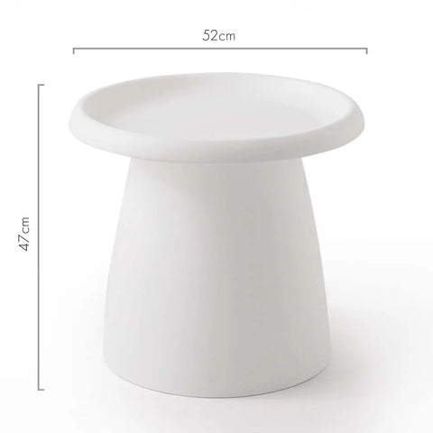 Artiss Coffee Table Round 52CM Plastic White - Chez Guru