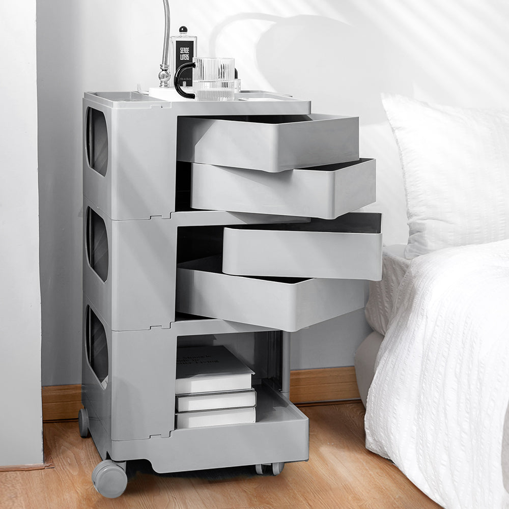 ArtissIn Storage Trolley Bedside Table 5 Tier Cart Boby Replica Grey Chez Guru