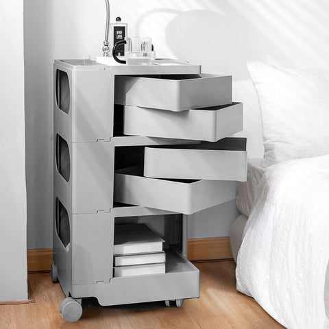 ArtissIn Storage Trolley Bedside Table 5 Tier Cart Boby Replica Grey Chez Guru