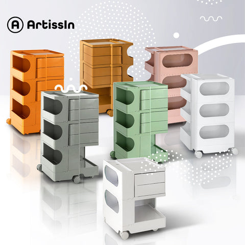 ArtissIn Storage Trolley Bedside Table 5 Tier Cart Boby Replica Grey Chez Guru