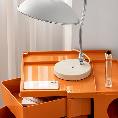 Artiss Storage Trolley Bedside Table 5 Tier Cart Boby Replica Orange Chez Guru