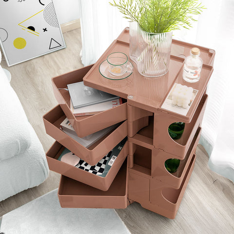 ArtissIn Storage Trolley Bedside Table 5 Tier Cart Boby Replica Pink Chez Guru
