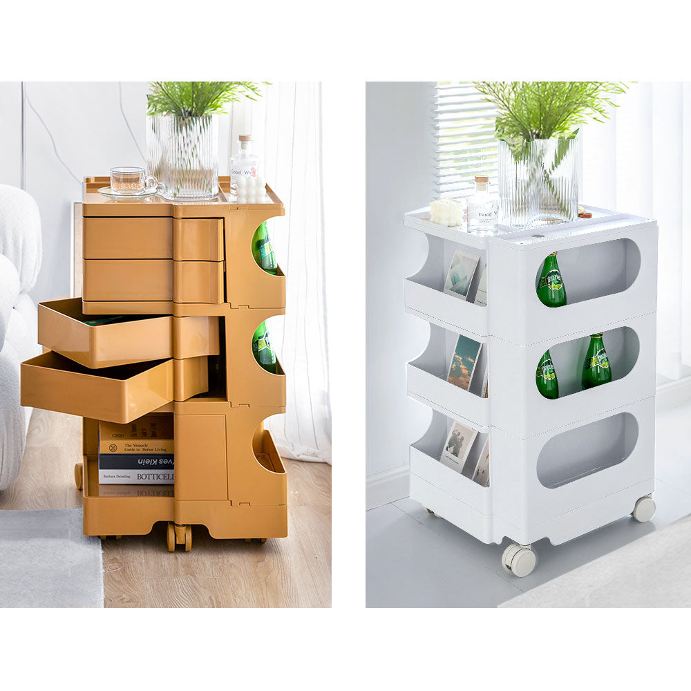 ArtissIn Storage Trolley Bedside Table 5 Tier Cart Boby Replica Pink Chez Guru