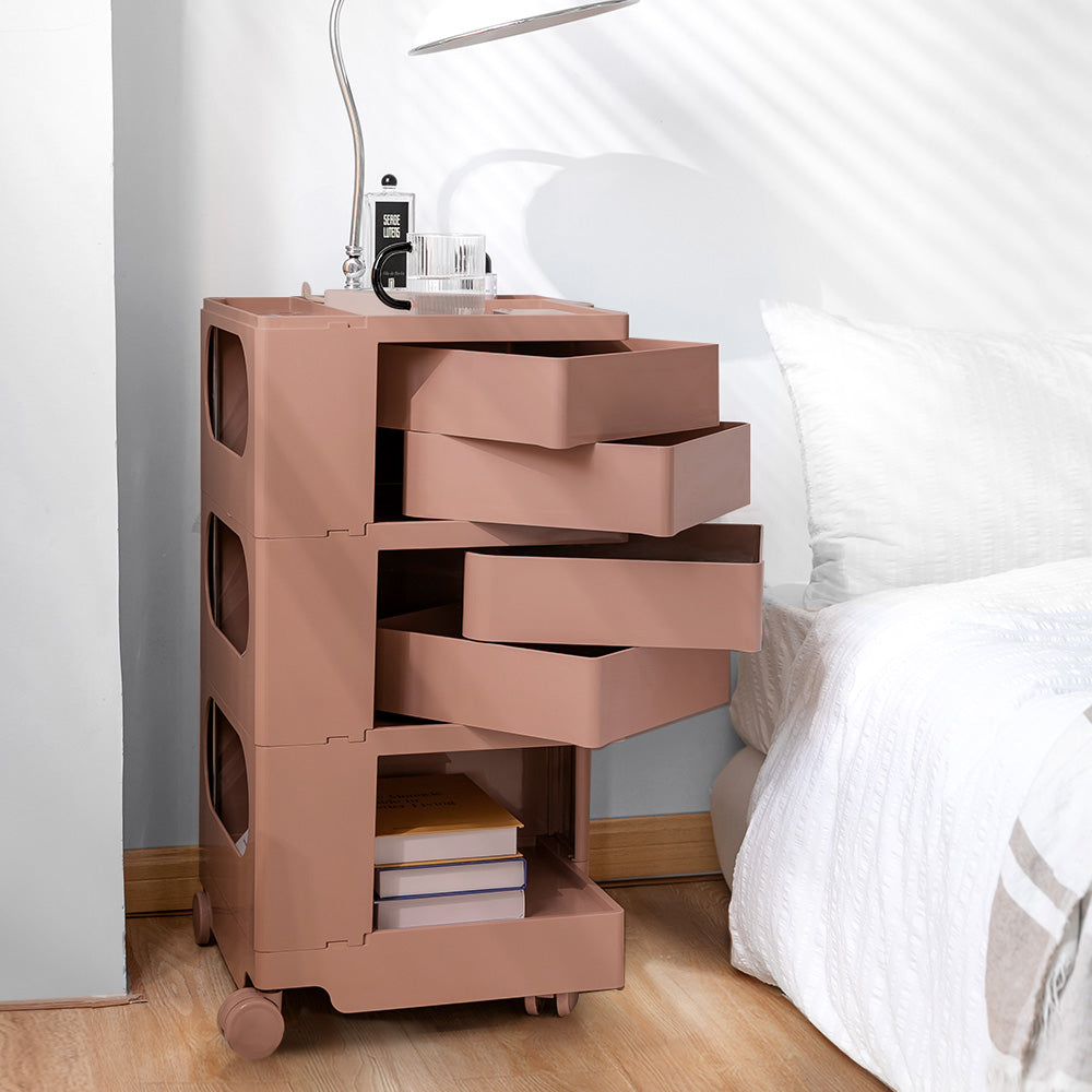 ArtissIn Storage Trolley Bedside Table 5 Tier Cart Boby Replica Pink Chez Guru