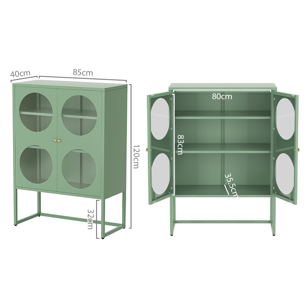 Artiss Buffet Sideboard Metal Cabinet - ELLA Green Chez Guru