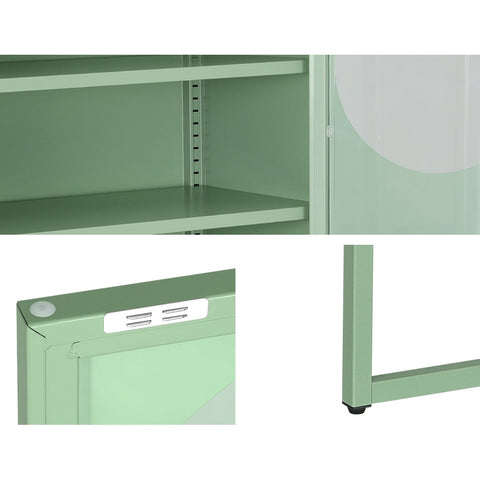 Artiss Buffet Sideboard Metal Cabinet - ELLA Green Chez Guru