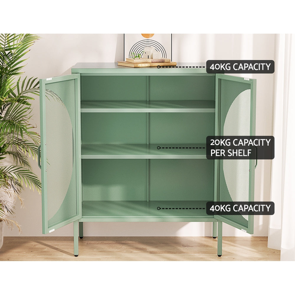 Artiss Buffet Sideboard Metal Cabinet - ELSA Green Chez Guru