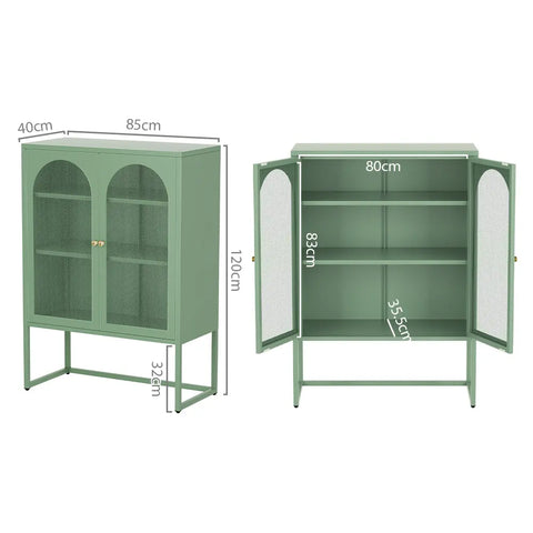 Artiss Buffet Sideboard Metal Cabinet - ELMA Green Chez Guru