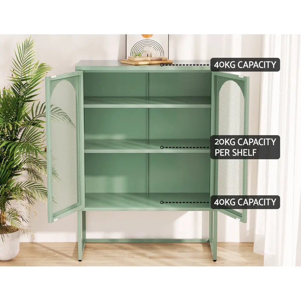 Artiss Buffet Sideboard Metal Cabinet - ELMA Green Chez Guru