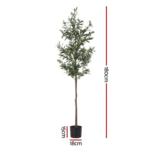 Artiss 180cm Artificial Olive Tree Faux Trees Indoor Decor Artificial Plants Lifelike Plant 1.8M
