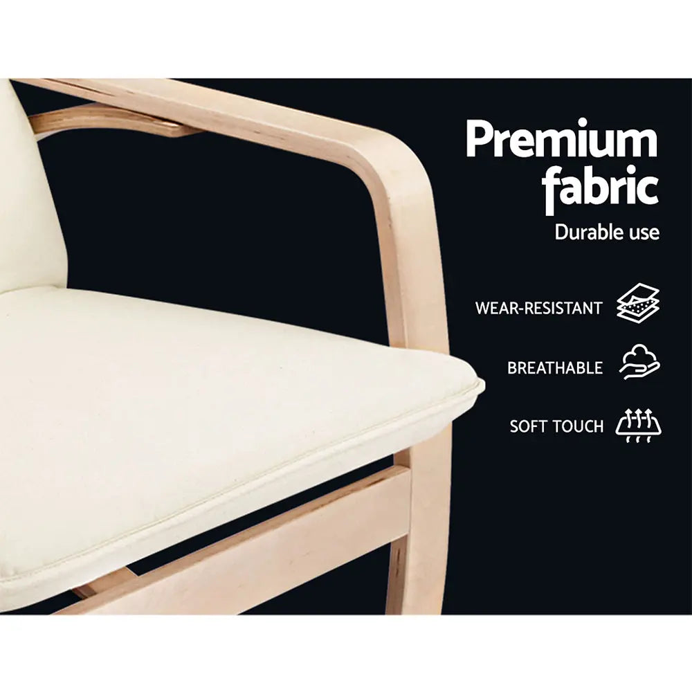 Artiss Rocking Armchair Nursing Bentwood Aero - Chez Guru