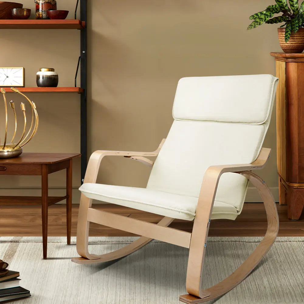 Artiss Rocking Armchair Nursing Bentwood Aero - Chez Guru
