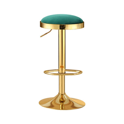 4x Artiss Bar Stools Kitchen Dining Chairs Velvet Padded Stool Green Chez Guru