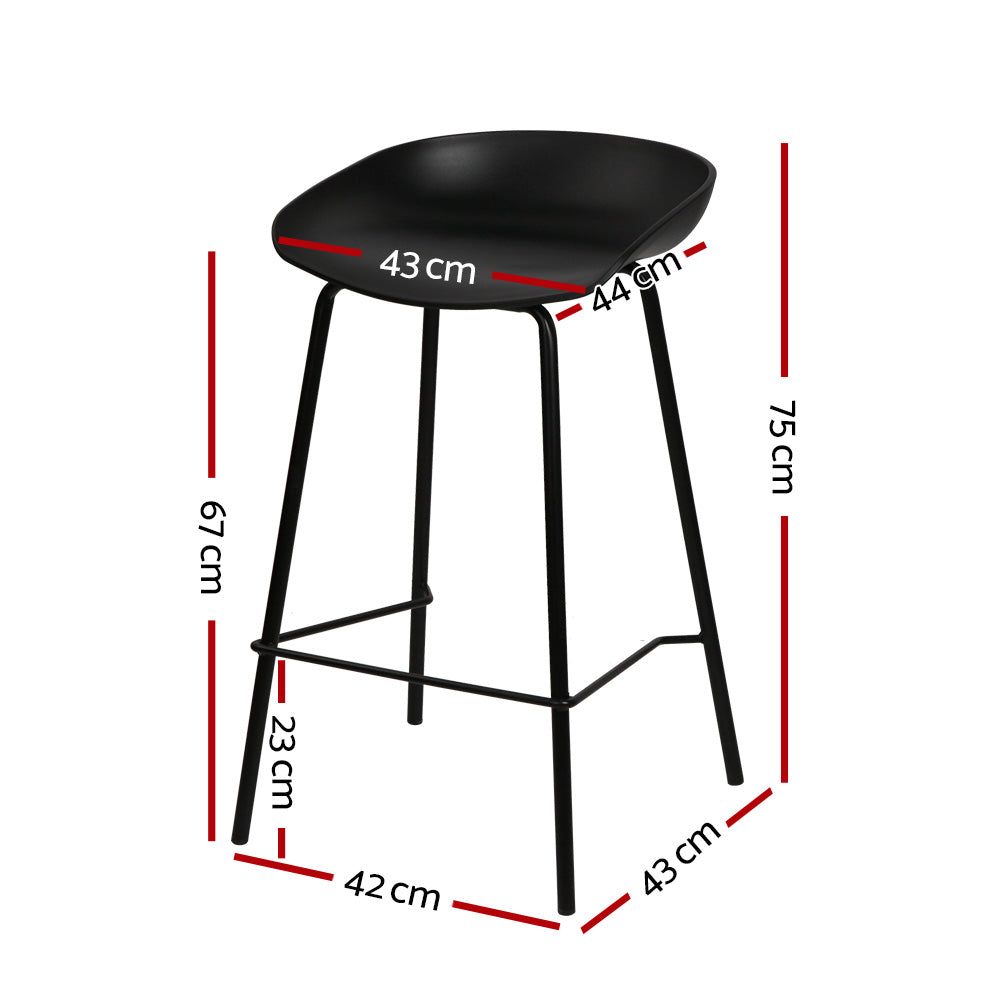 Artiss 2x Bar Stools Kitchen Counter Stools Metal Chez Guru