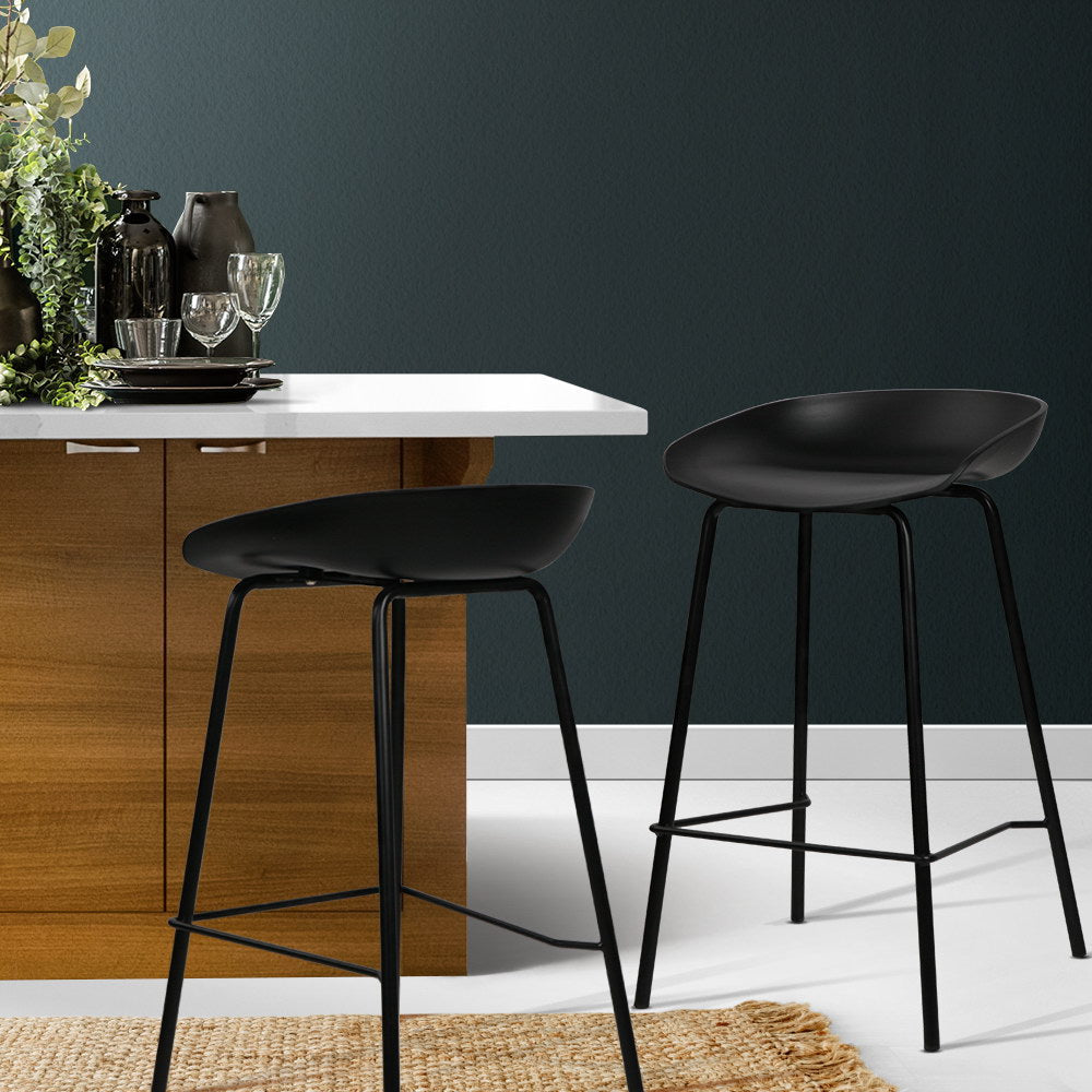 Artiss 2x Bar Stools Kitchen Counter Stools Metal Chez Guru