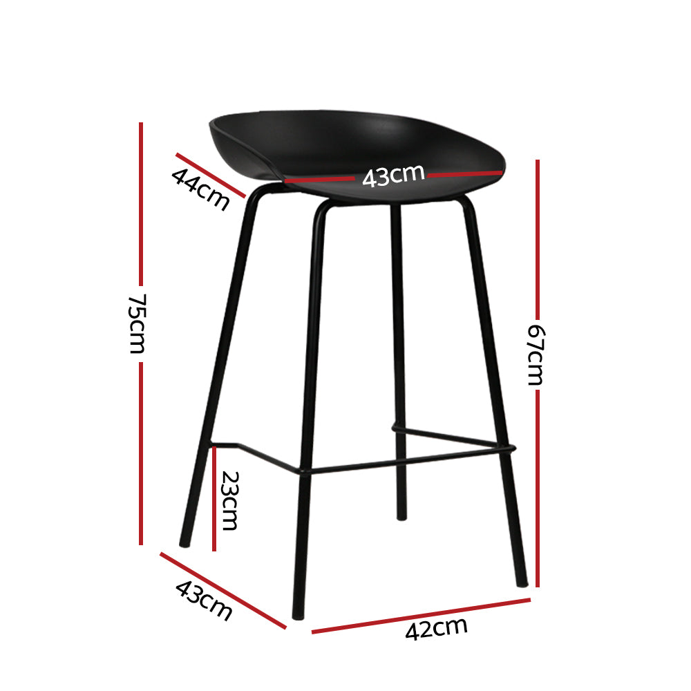 Artiss 4x Bar Stools Kitchen Counter Stools Metal Chez Guru