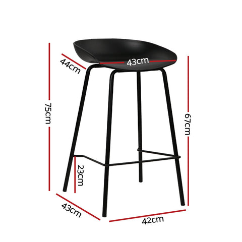 Artiss 4x Bar Stools Kitchen Counter Stools Metal Chez Guru