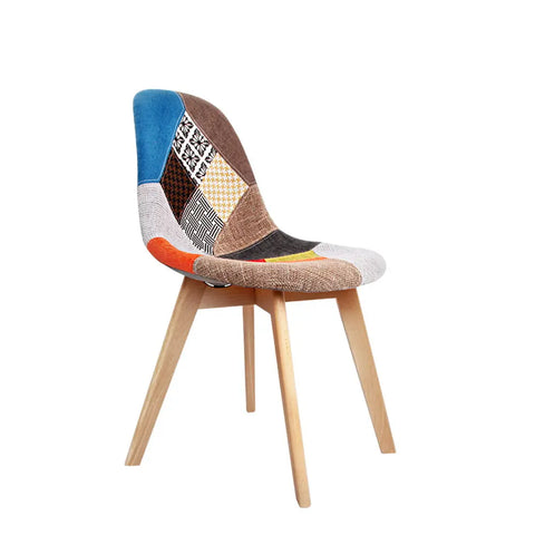 Artiss Dining Chairs Set of 2 Fabric Retro Replica DSW Chez Guru