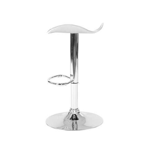 Artiss 4x Bar Stools Leather Gas Lift Chair White Chez Guru