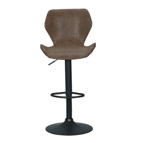 Artiss Bar Stools Kitchen Counter Stools Swivel Gas Lift Vintage Chairs Brown x2 - Chez Guru
