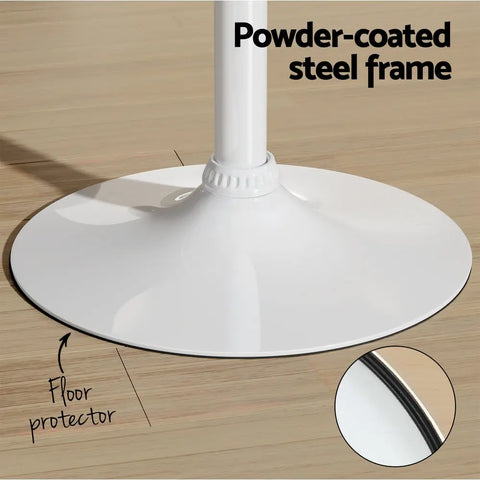 Artiss Bar Table Swivel Base Gas Lift Counter Dining Table 60CM Square Pine Chez Guru