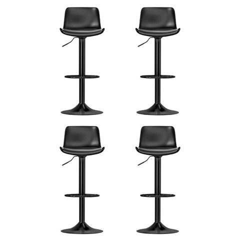 Artiss 4x Bar Stools Padded Seat Gas Lift Black
