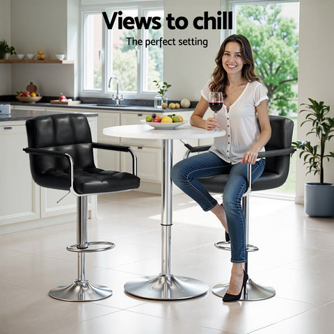 Artiss Bar Table and Stools Set Dining Desk Kitchen Chairs Cafe Pub Chez Guru