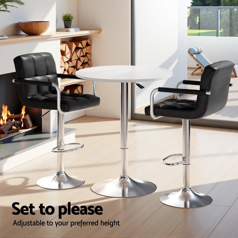 Artiss Bar Table and Stools Set Dining Desk Kitchen Chairs Cafe Pub Chez Guru