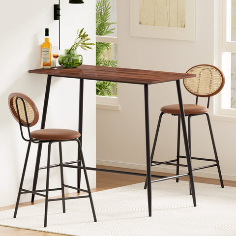 Artiss Bar Table Stools Set Dining Desk Industrial Kitchen Chairs Cafe Pub Chez Guru