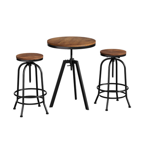 Artiss Bar Table Stools Set Dining Desk Industrial Kitchen Chairs Cafe Pub Chez Guru