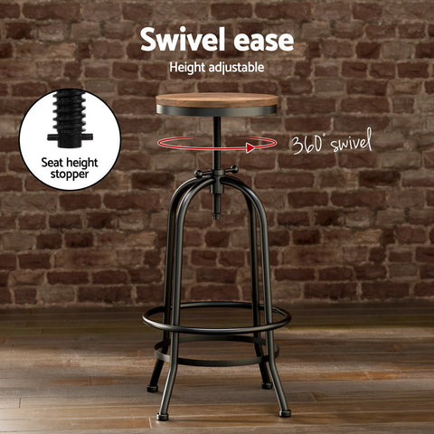 Artiss Bar Table Stools Set Dining Desk Industrial Kitchen Chairs Cafe Pub Chez Guru