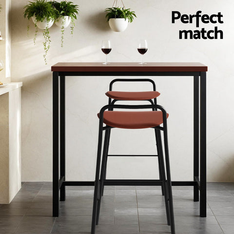 Artiss Bar Table and Stools Set Dining Desk Kitchen Chairs Cafe Pub Chez Guru