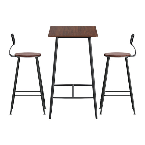 Artiss Bar Table and Stools Set Dining Desk Kitchen Chairs Cafe Pub Chez Guru