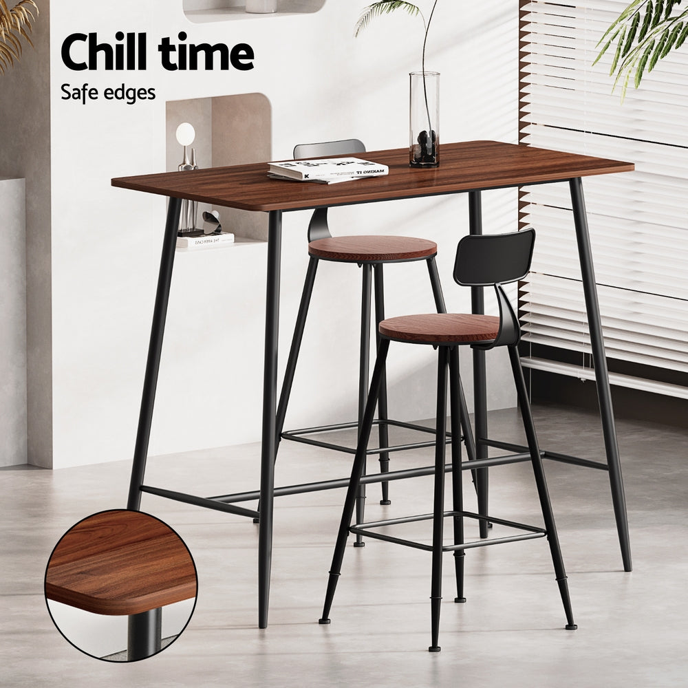 Artiss Bar Table and Stools Set Dining Desk Kitchen Chairs Cafe Pub Chez Guru