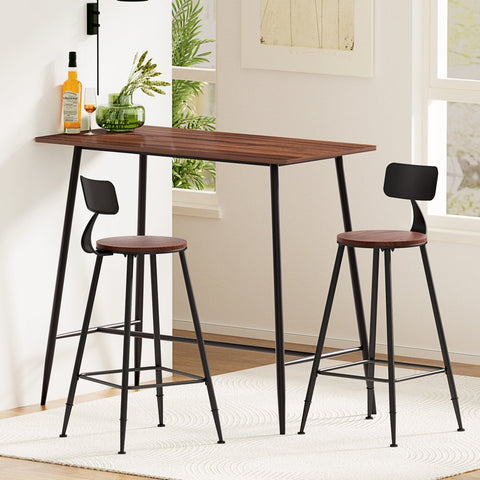 Artiss Bar Table and Stools Set Dining Desk Kitchen Chairs Cafe Pub Chez Guru