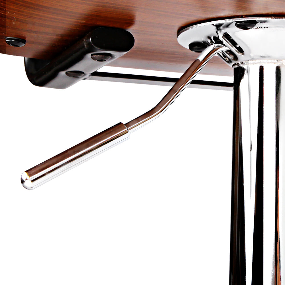 Artiss Bar Stools Gas Lift Leather Black Chez Guru