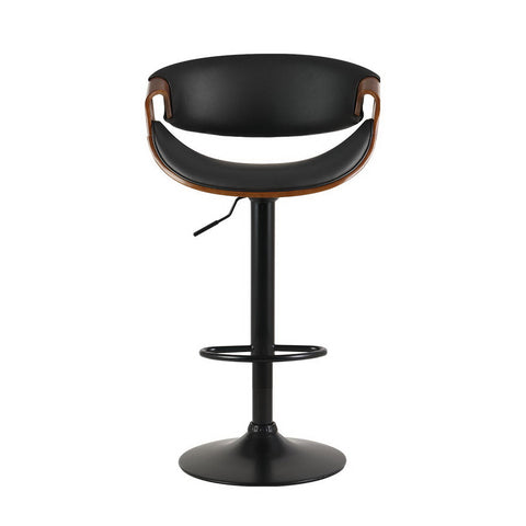 Artiss Bar Stools Gas Lift Leather w/Armrest Chez Guru