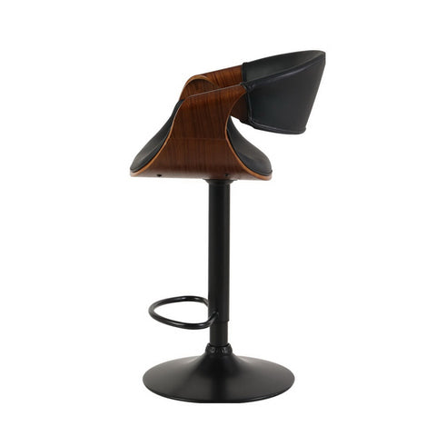 Artiss Bar Stools Gas Lift Leather w/Armrest Chez Guru