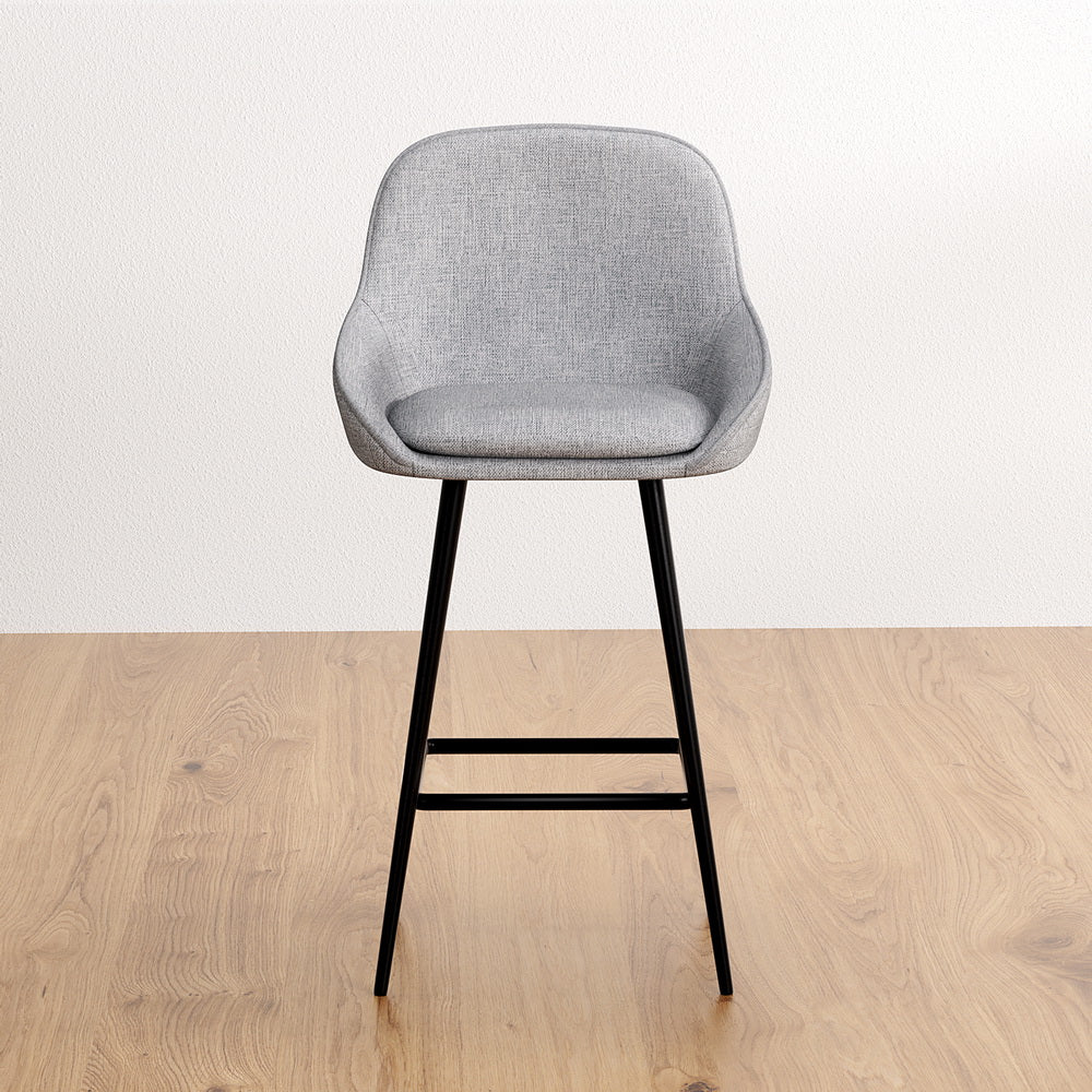 Artiss 2x Bar Stools Upholstered Stool Counter Seat Kitchen Dining Chairs Chez Guru