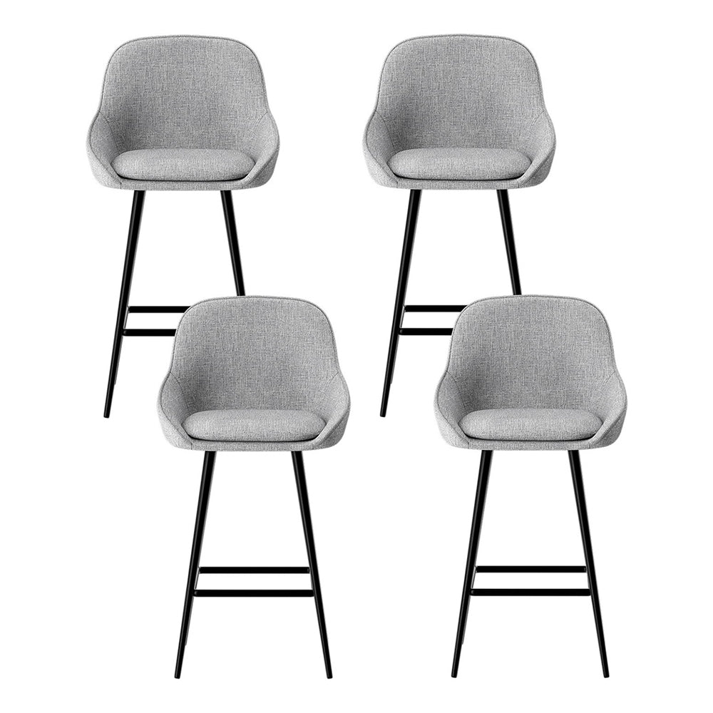 Artiss 4x Bar Stools Upholstered Stool Counter Seat Kitchen Dining Chairs Chez Guru