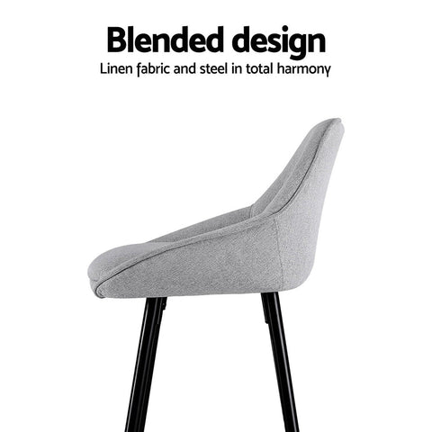 Artiss 4x Bar Stools Upholstered Stool Counter Seat Kitchen Dining Chairs Chez Guru