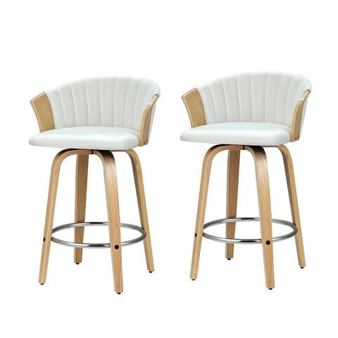 Artiss Bar Stools Kitchen Leather Barstools Swivel Counter Chairs x2 Chez Guru