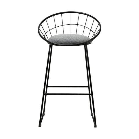 Artiss 2x Bar Stools Padded Seat Metal Chez Guru