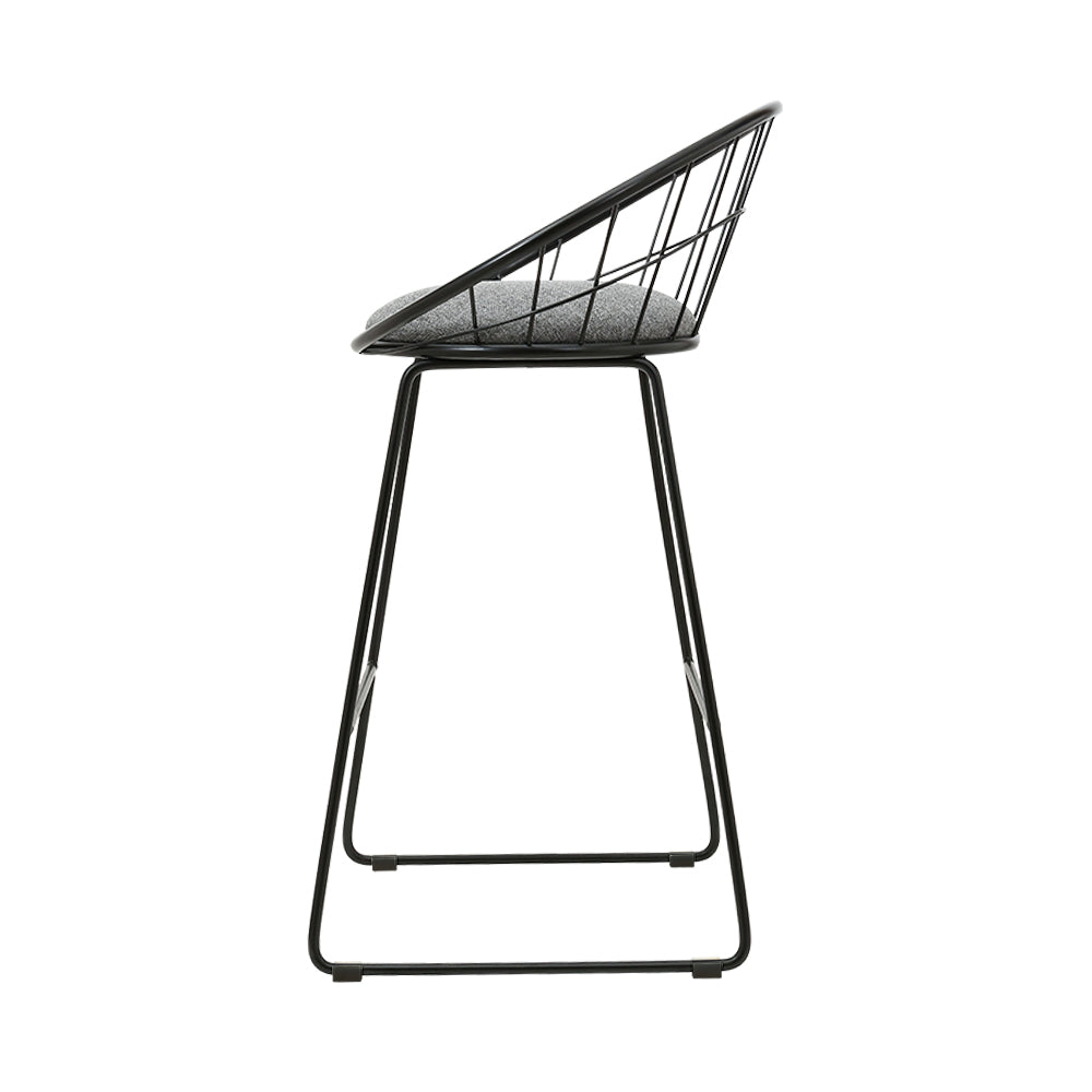 Artiss 2x Bar Stools Padded Seat Metal Chez Guru