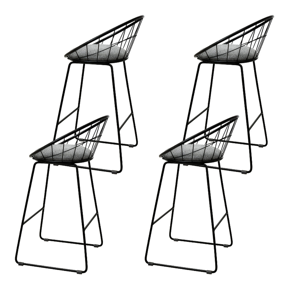 Artiss 4x Bar Stools Padded Seat Metal Chez Guru