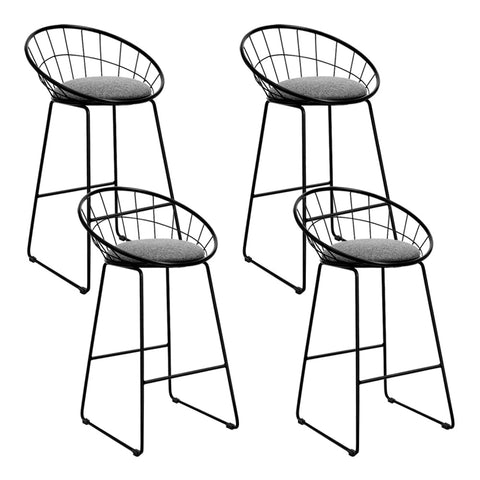 Artiss 4x Bar Stools Padded Seat Metal Chez Guru