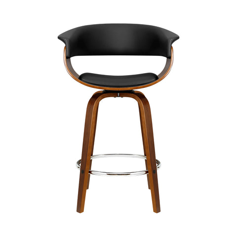 Artiss Bar Stools Swivel PU Seat Wooden Chez Guru