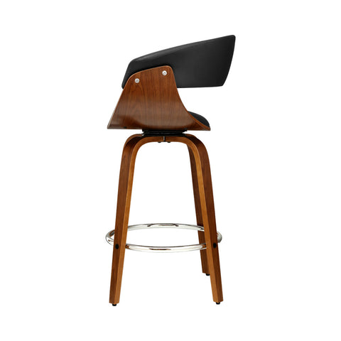Artiss Bar Stools Swivel PU Seat Wooden Chez Guru