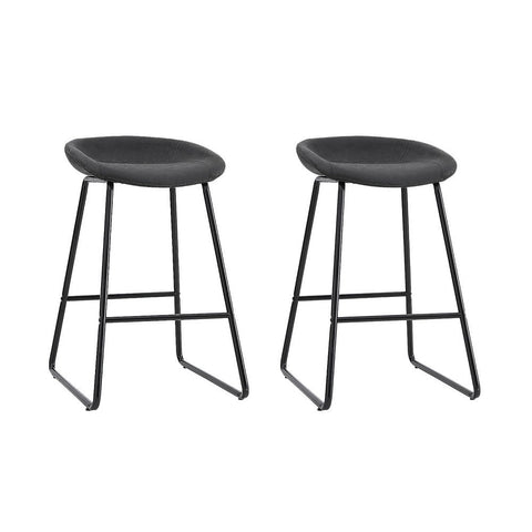Artiss 2x Bar Stools Kitchen Dining Chairs Counter Stool PU Leather Metal Chez Guru