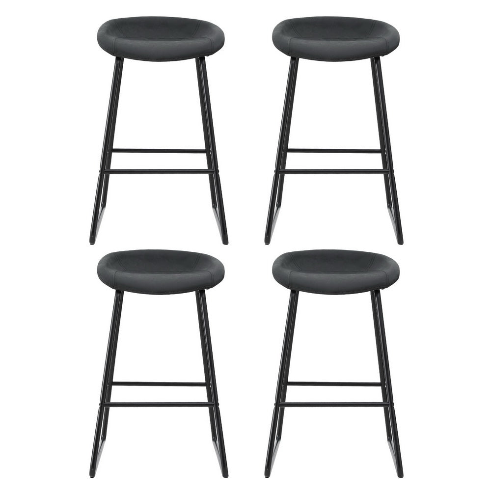 Artiss 4x Bar Stools Kitchen Dining Chairs Counter Stool PU Leather Metal Chez Guru